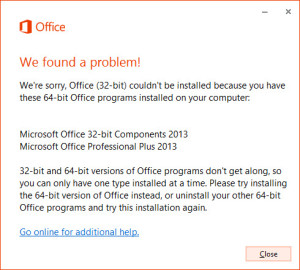 Foutmelding installatie Microsoft Project