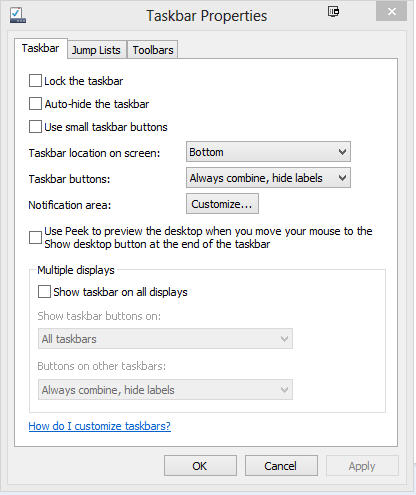 Disabled TaskBar Multi-monitor Disabled TaskBar Multi-monitor